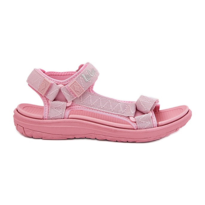 Sandales des matériaux pour femmes pour Velcro Lee Cooper LCW-25-34-3561L Pink rose