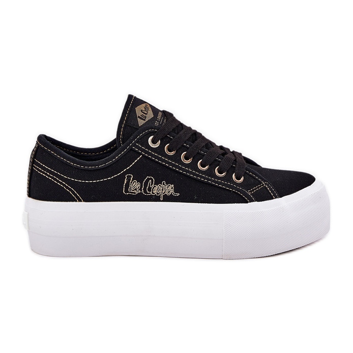 Sneakers matériels pour femmes sur la plate-forme Lee Cooper LCW-25-31-3431L le noir Sneakers matériels pour femmes sur la plate-forme Lee Cooper LCW-25-31-3431L le noir