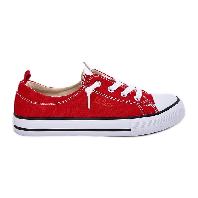 Sneakers féminins matériels Lee Cooper LCW-25-02-3298L Red rouge