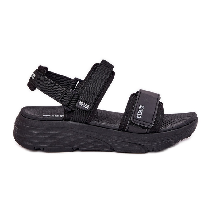 Sandales sportives féminines sur la plate-forme noire Big Star RR274A077 le noir