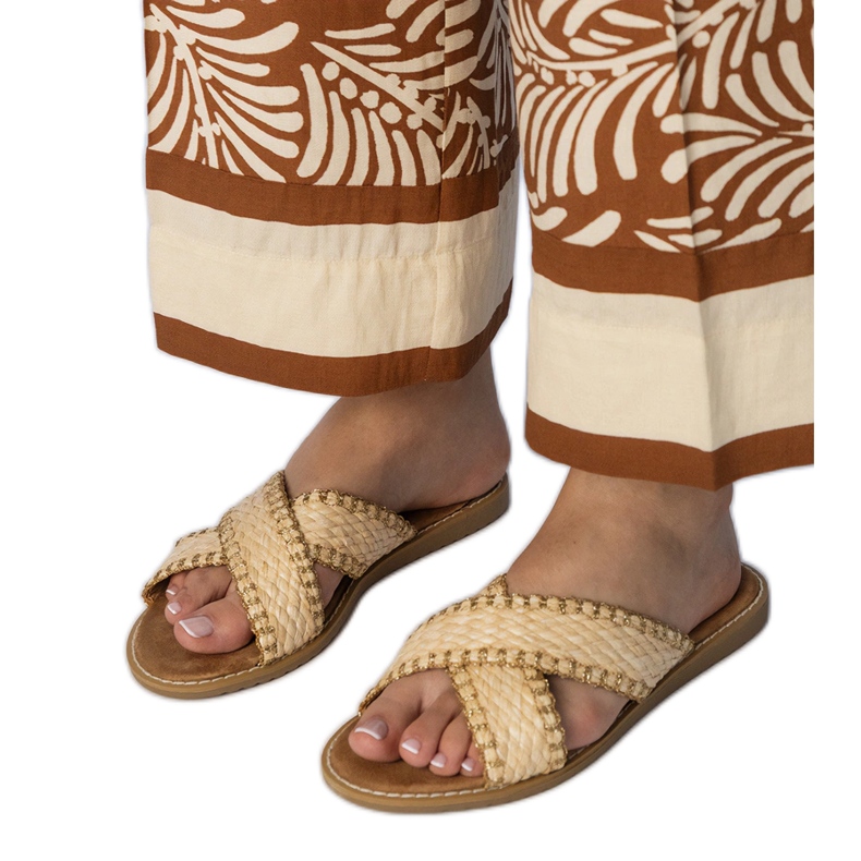 Slippers des femmes beige pour femmes