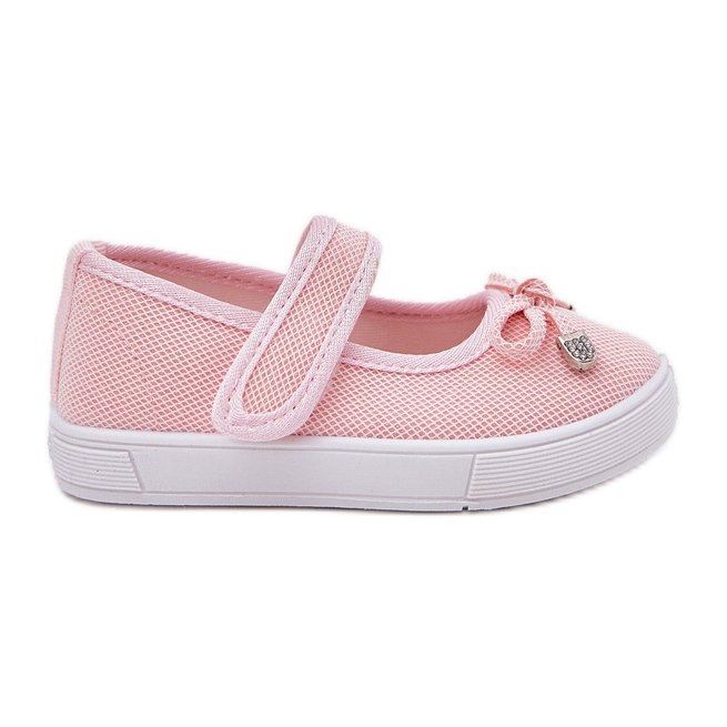Ballerines pour enfants avec un arc rose
