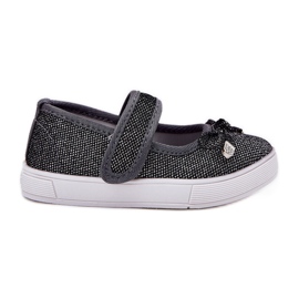 Ballerines pour enfants avec un arc noir le noir Ballerines pour enfants avec un arc noir le noir