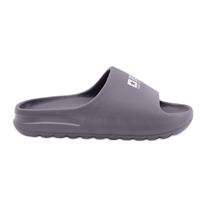 Slippers de mousse masculine avec le logo gris Big Star RR174A013