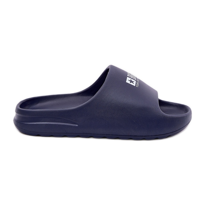 Slippers de mousse masculine avec le logo Big Star RR174A014 Navy Blue bleu