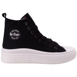 Sneakers hauts pour femmes sur la plate-forme noire de Lee Cooper LCW-23-44-1629la
