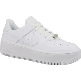 Chaussures Nike Air Force 1 Sage Low AR5339-100 en cuir blanc blanche