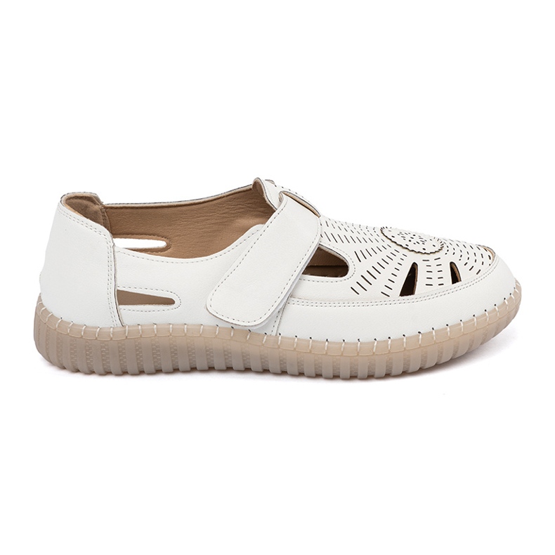 Seastar Chaussures ouvertes pour femmes avec velcro blanche