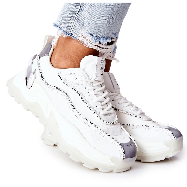 Chaussures de sport pour femmes cross jeans II2R4017c blanc blanche