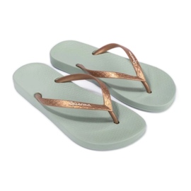 Ipanema flip -flops anatomica tan fém 81030 AG185 doré