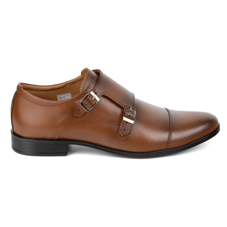 Olivier Chaussures formelles en cuir moines en cuir 306l marron clair brun