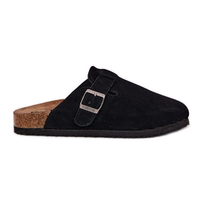 Flip en daim féminin -flops avec Big Star RR274A384 Blâme noir le noir