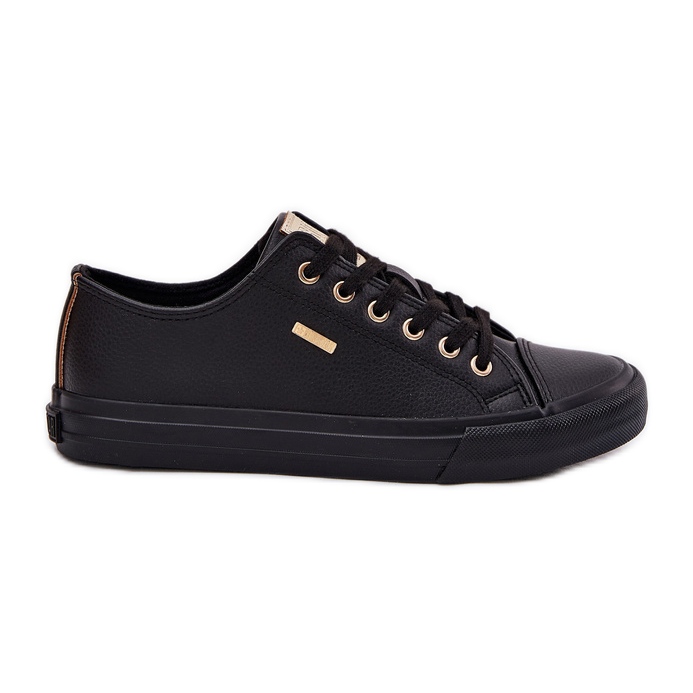 Baskets féminines avec Eco Leather Big Star RR274749 Black le noir