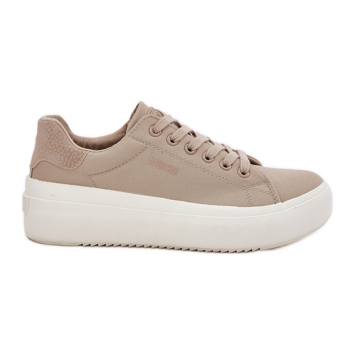 Baskets matérielles pour femmes sur la plate-forme Big Star RR274465 beige