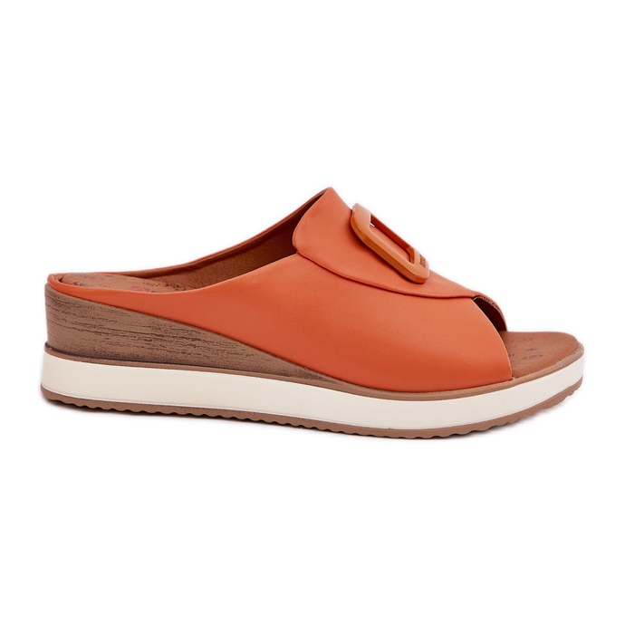 Les tongs en cuir féminin Artiker 56C2149 Orange Les tongs en cuir féminin Artiker 56C2149 Orange