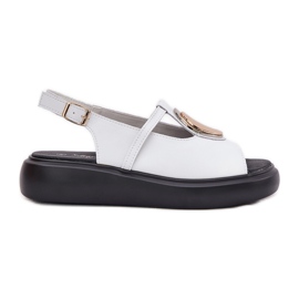 S.Barski Sandales féminines élégantes en cuir S. Barski GR51-603 Blanc