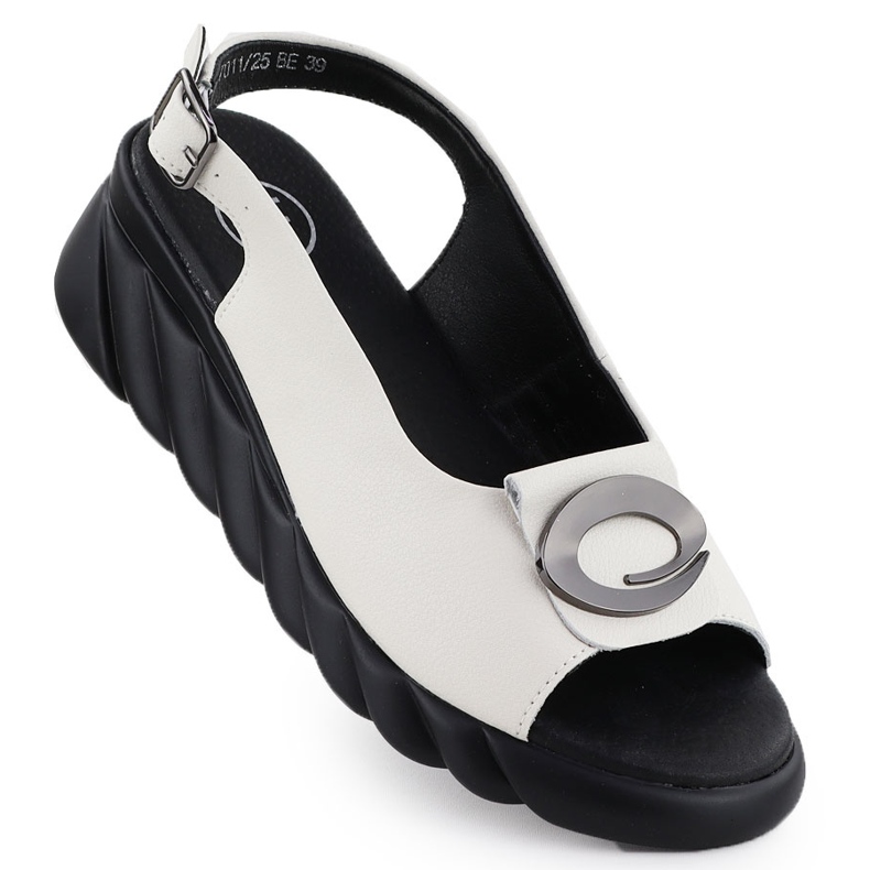 Filippo 7011 Sandales en cuir pour femmes en cuir blanche