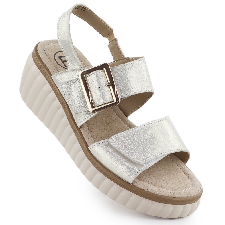 Filippo 7040 Sandales en cuir pour femmes en cuir d'or Filippo 7040 Sandales en cuir pour femmes en cuir d'or