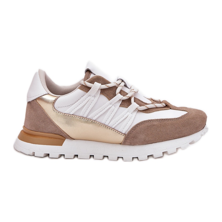 Chaussures en cuir pour femmes Artiker 56C1738 Beige-Gold Chaussures en cuir pour femmes Artiker 56C1738 Beige-Gold