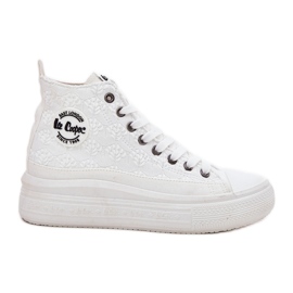 Sneakers pour femmes sur la plate-forme Lee Cooper LCW-25-44-3209L White blanc