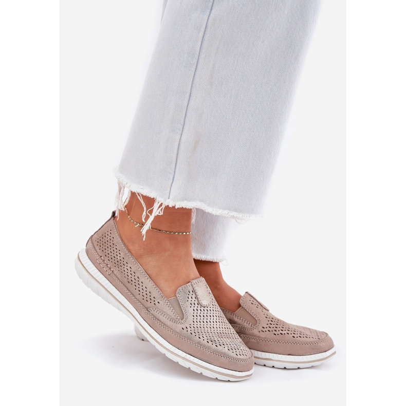 EVento Muis mocassins de travail ouverts de zlota Openwork d'or