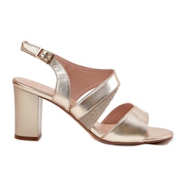 Sandales féminines sur le Post Sergio Leone SK866 doré