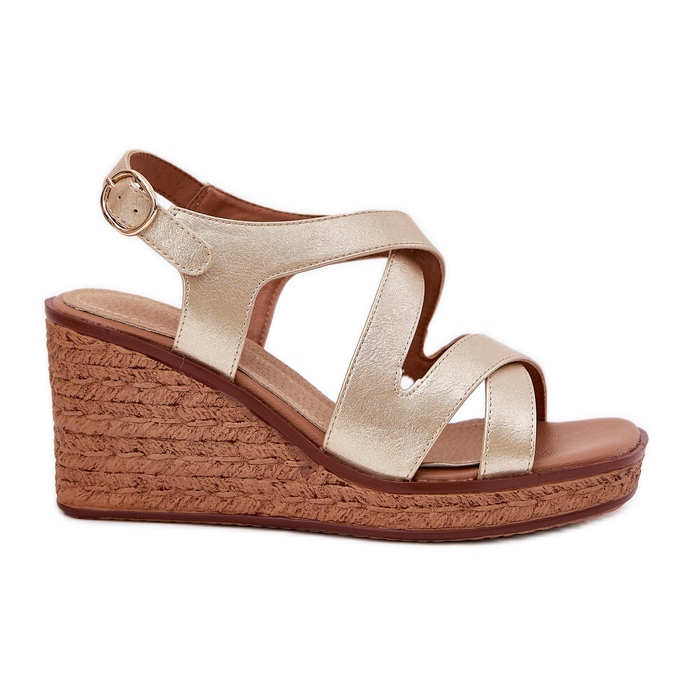 Sandales féminines sur coin Sergio Leone SK223 Gold d'or Sandales féminines sur coin Sergio Leone SK223 Gold d'or
