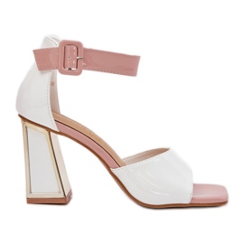 Sandales pour femmes peintes sur le poste blanc Vinceza 20266