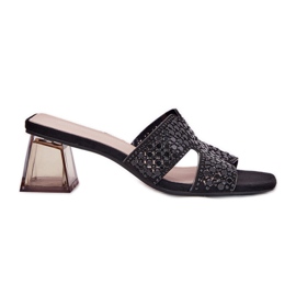 Les tongs pour femmes sur le Vinceza 62230 Black Post noir