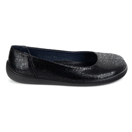 Olivier Les chaussures en cuir minimaliste aux pieds nus ont glissé 1771pol Black Eyes noir