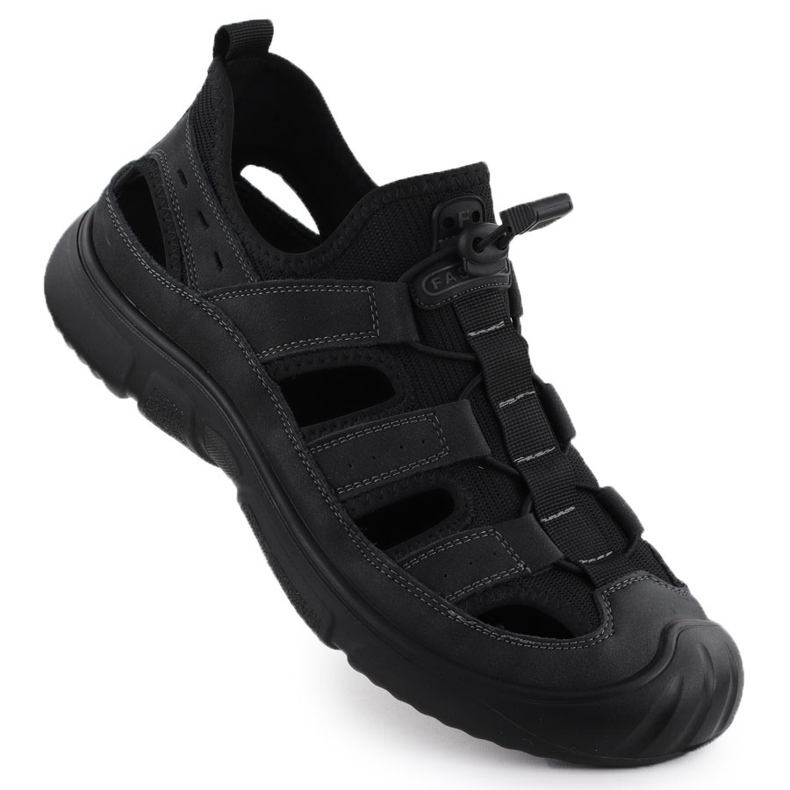 Openwork Black T.Sokolski L25-382 Chaussures en cuir masculin le noir Openwork Black T.Sokolski L25-382 Chaussures en cuir masculin le noir