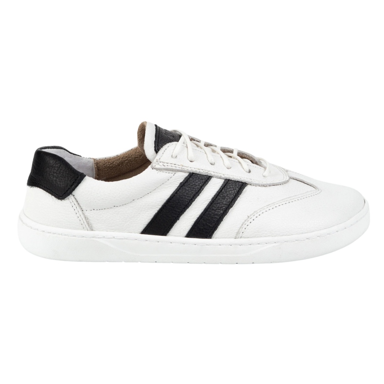 Chaussures en cuir pour femmes Joker Blackorwhite White - Sneakers minimalistes Olivier blanche