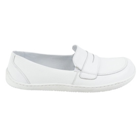 Olivier Barefoot Women's Minimalist Summer 1280 Locage en cuir blanc