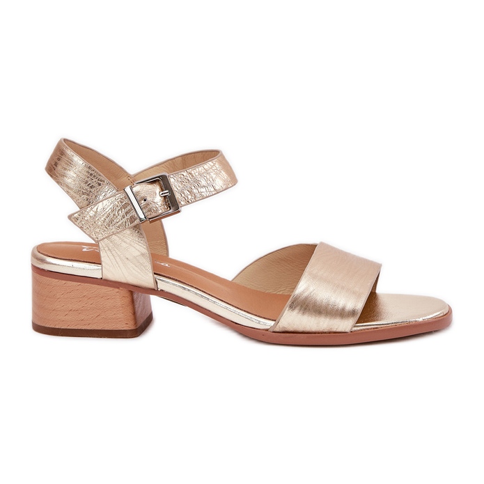 Maciejka N6802-25 Sandales en cuir en cuir d'or