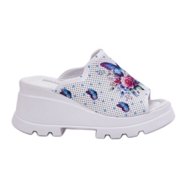 Les tongs en cuir féminin artiker 56c0428 blanc