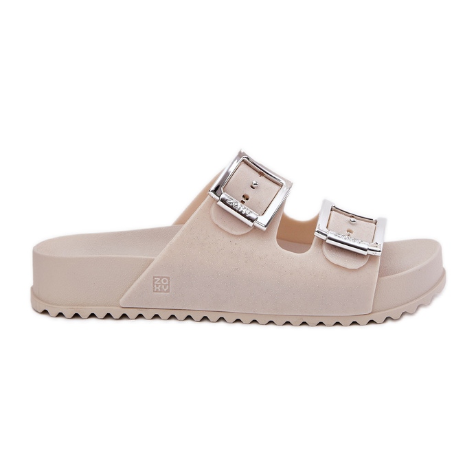 Les tongs pour femmes parfumés avec des boucles et des paillettes Zaxy RR285056 Beige Les tongs pour femmes parfumés avec des boucles et des paillettes Zaxy RR285056 Beige
