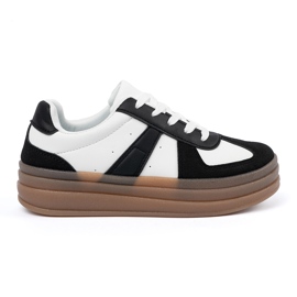 Shelvt Baskets à plateforme noires et blanches le noir