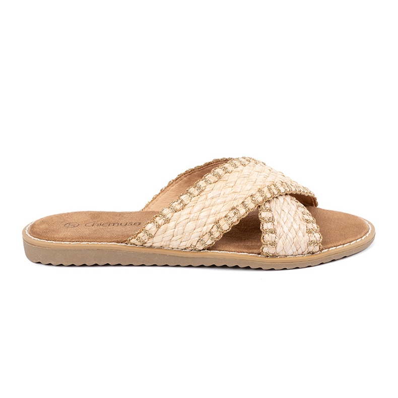 Shelvt Slippers des femmes beige pour femmes