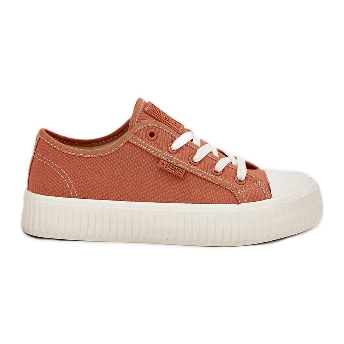 Material Sneakers pour femmes sur la plate-forme Orange Big Star RR274778