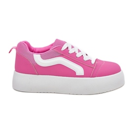 Inna Baskets pour femmes sur la plate-forme fuchsia rose
