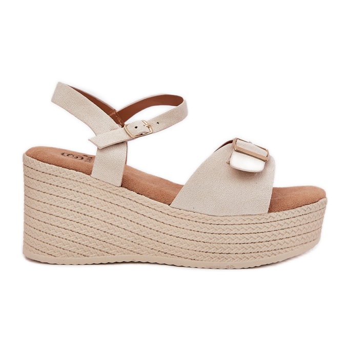 Inna Sandales pour femmes pour coin avec une boucle beige Inna Sandales pour femmes pour coin avec une boucle beige