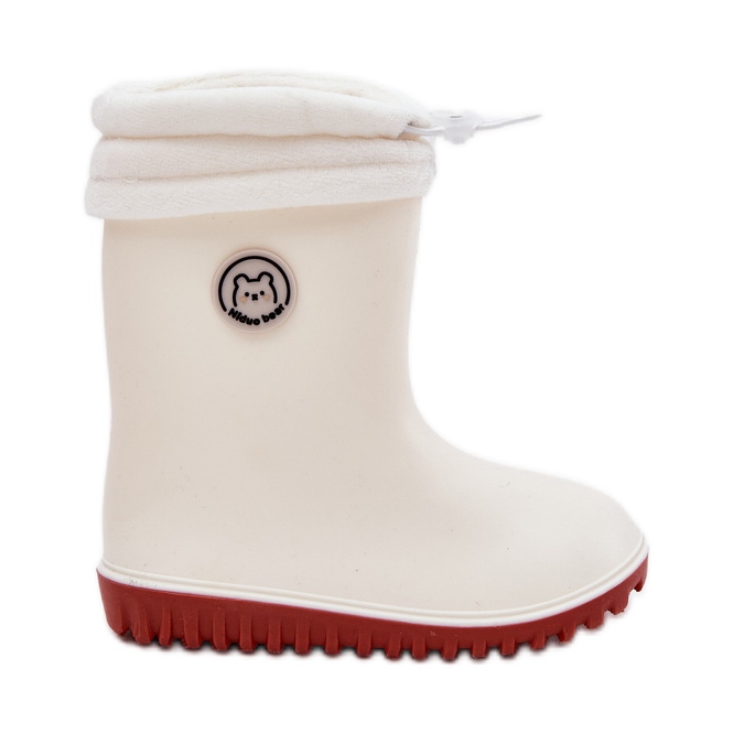 Inna Galoshes pour enfants avec un réchauffeur de perles légères beige