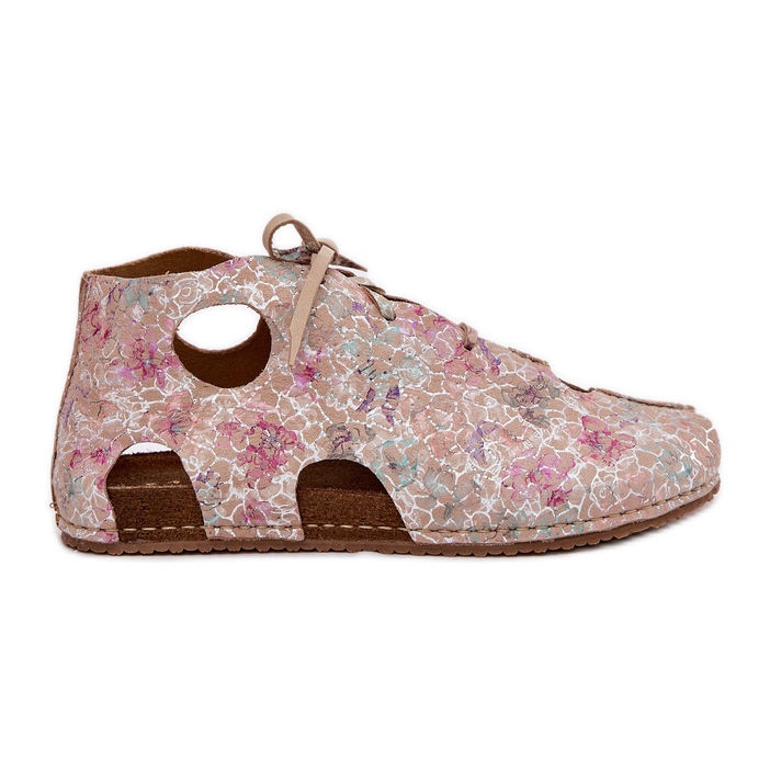 Bottes en cuir à motifs Maciejka 03426-48 beige