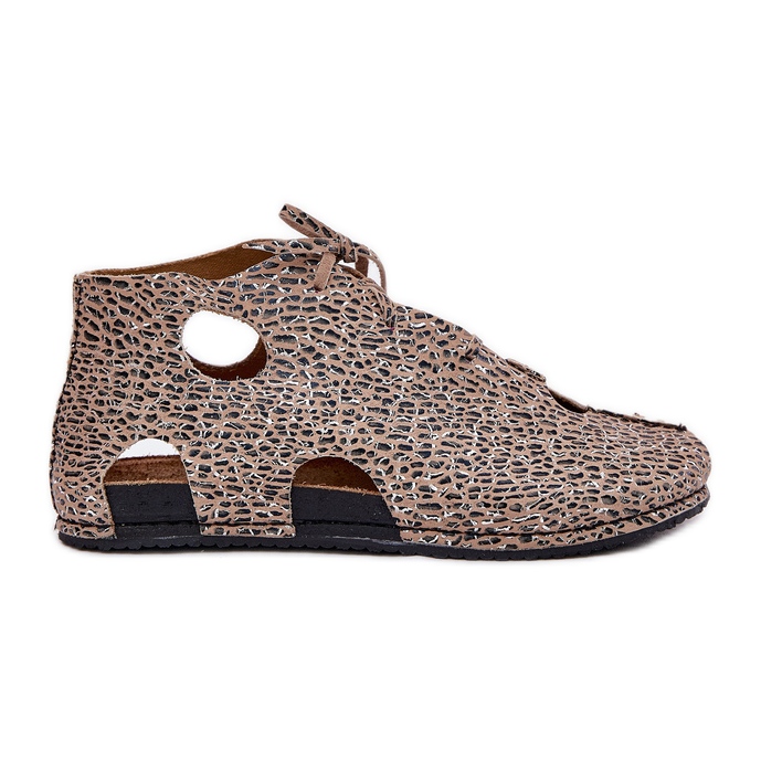 Bottes en cuir à motifs Maciejka 03426-49 Print léopard beige