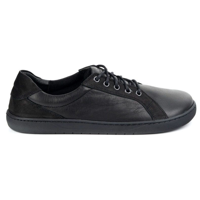 Olivier Chaussures masculines Cuir minimaliste 909J noir le noir