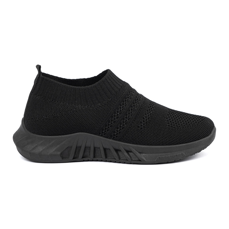 Shelvt Chaussures de sport noires coulissantes pour femmes le noir