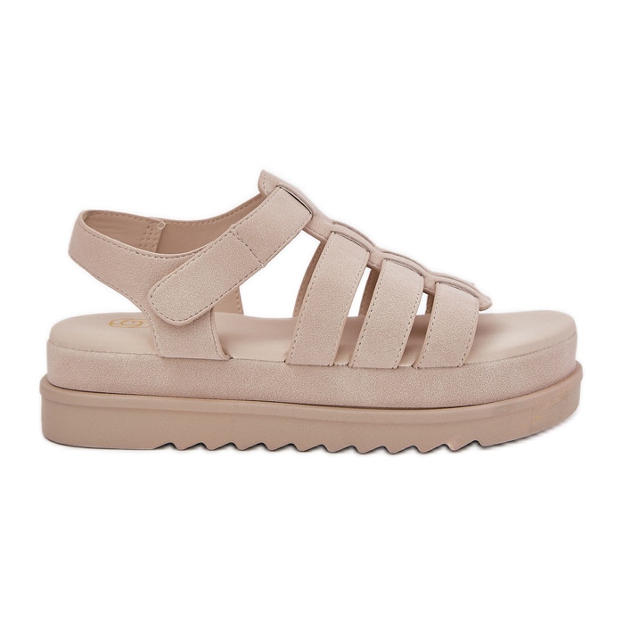 Inna Sandales féminines sur la plate-forme Eco Suede Beige