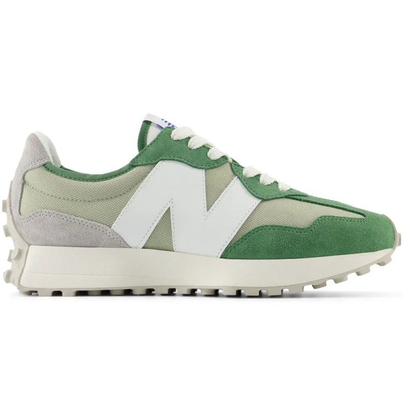 Sneakers masculins New Balance 327 Green Suede Sports Shoes (U327CE) vert