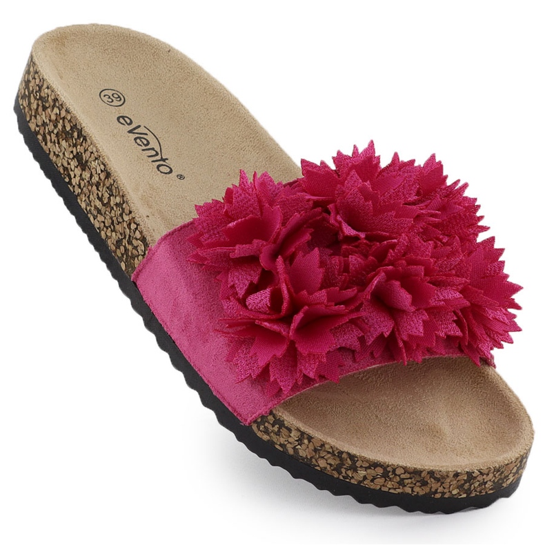 Les tongs féminins avec des fleurs rose Evento 8319 Les tongs féminins avec des fleurs rose Evento 8319