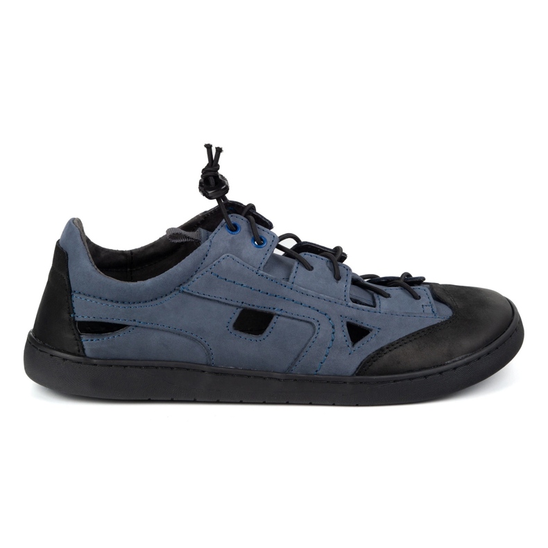 Chaussures en cuir aux pieds nus pour hommes Olivier 320Kz avec ventilation bleu marine